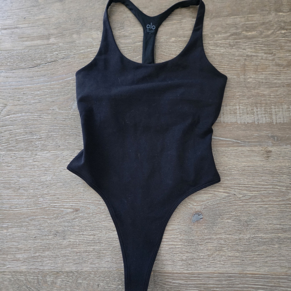 Alo Black Racerback Body Suit